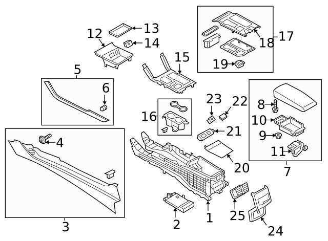 Genuine Ford Console Air Vent DS7Z19893AA