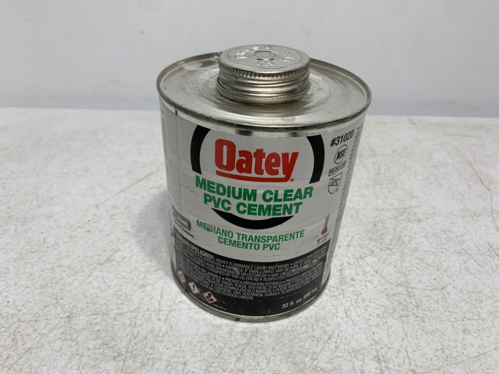 Oatey 31020 PVC Cement Medium Clear 32 oz