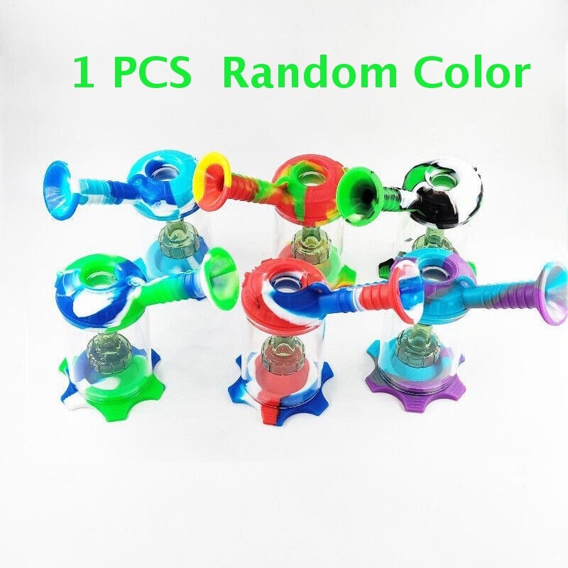 1PCS Exclusive Blind Box Silicone Water Pipe – Mixed Colors Convenient Durable