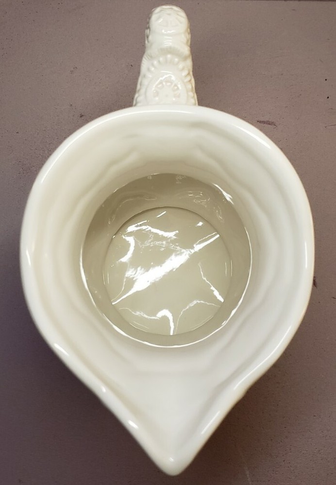 Vintage Ivory Christmas Snowflake Pitcher