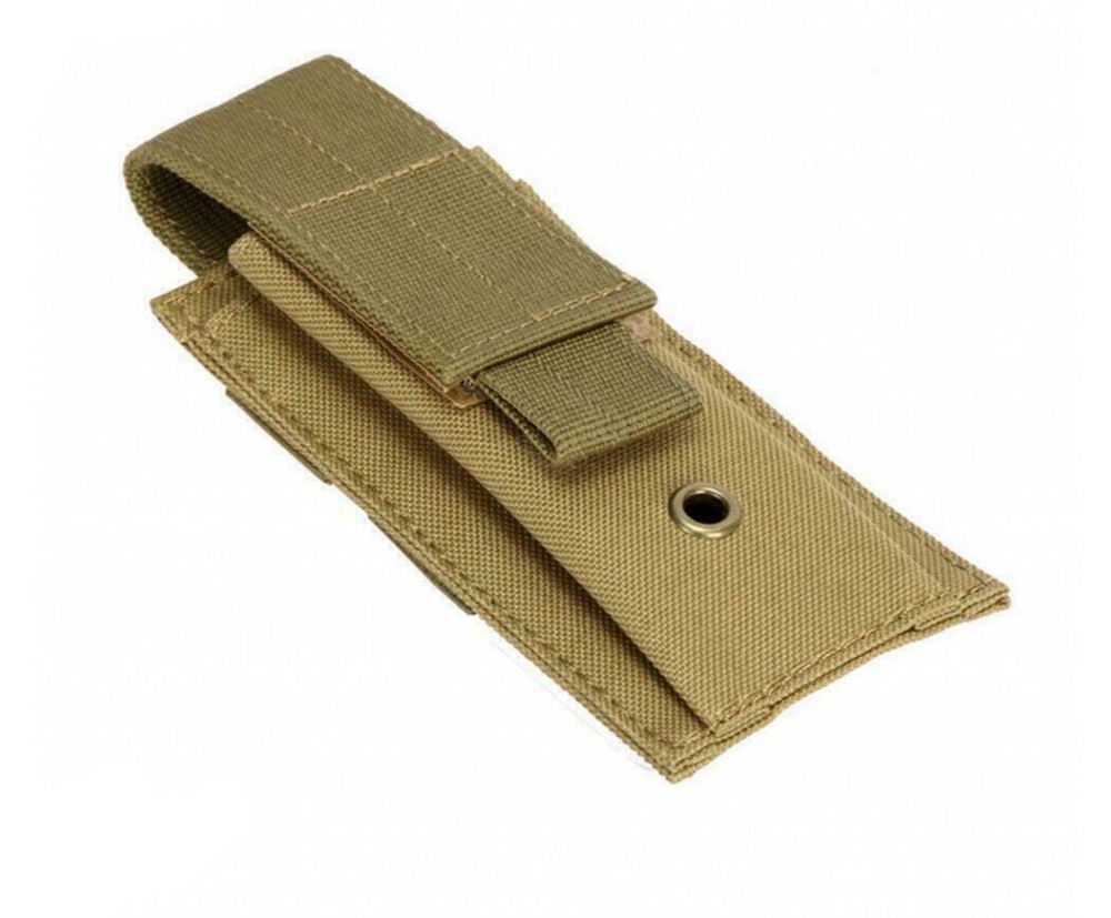Tactical 9mm Magazine Pouch Molle Single/Double Stack Pistol Mag Bag Holder Case