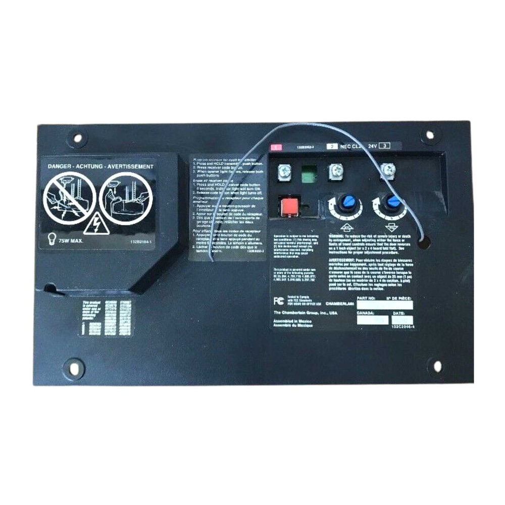Liftmaster Chamberlain Circuit Board End Panel Red Learn Button OEM 41A5021-1D