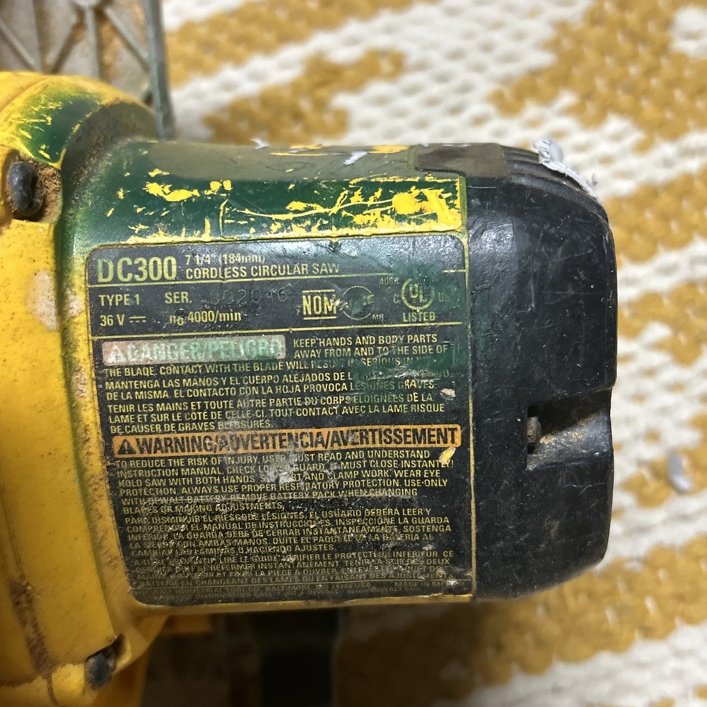 Used Dewalt 36V Cordless Circular Saw Tool *untested*