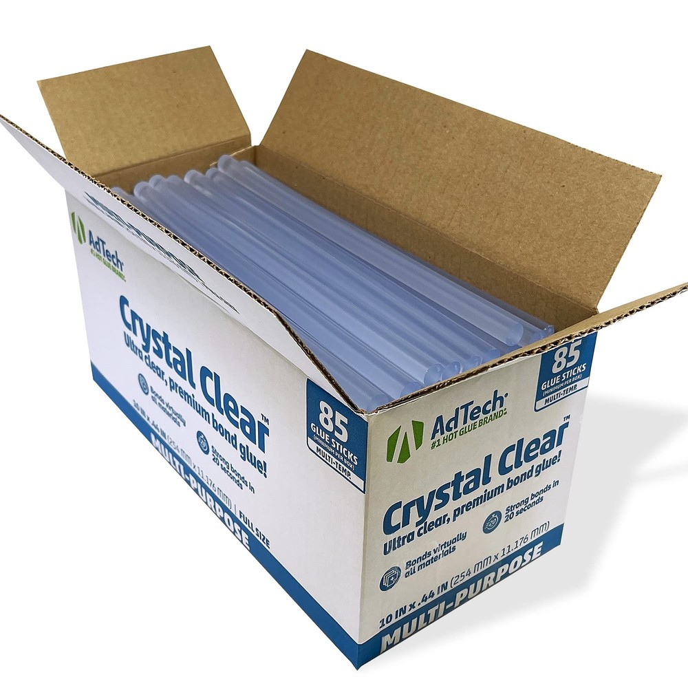 Adtech Hot Glue Sticks 10" Full Size, Clear, 85 Sticks