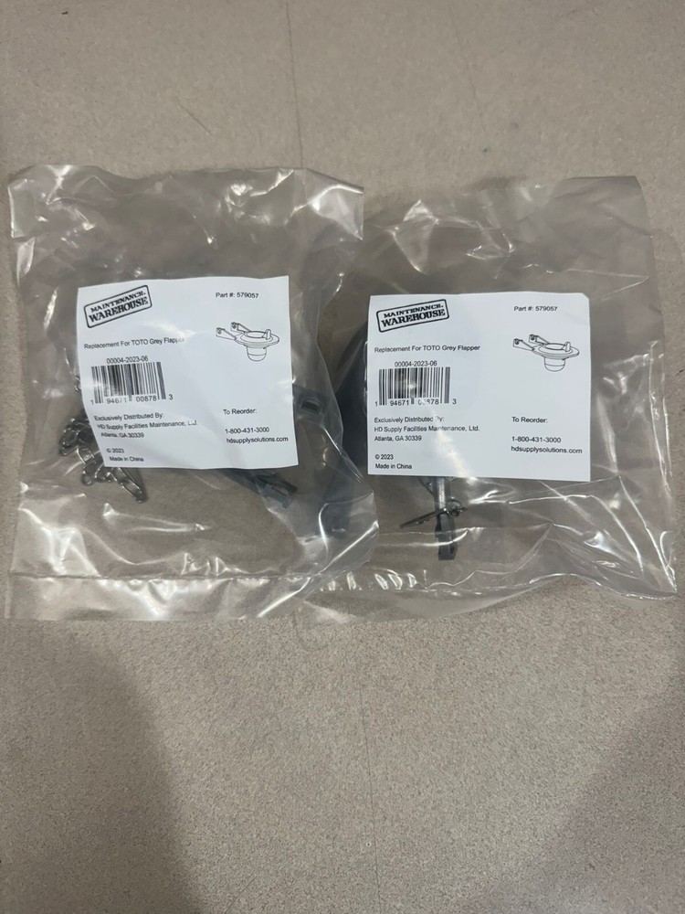 Lot of 2 Replacement For TOTO Grey Flapper