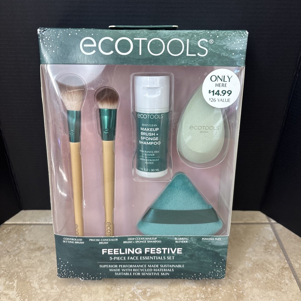 Ecotools Feeling Festive 5-Piece Face Essentials Set NEW IN BOX