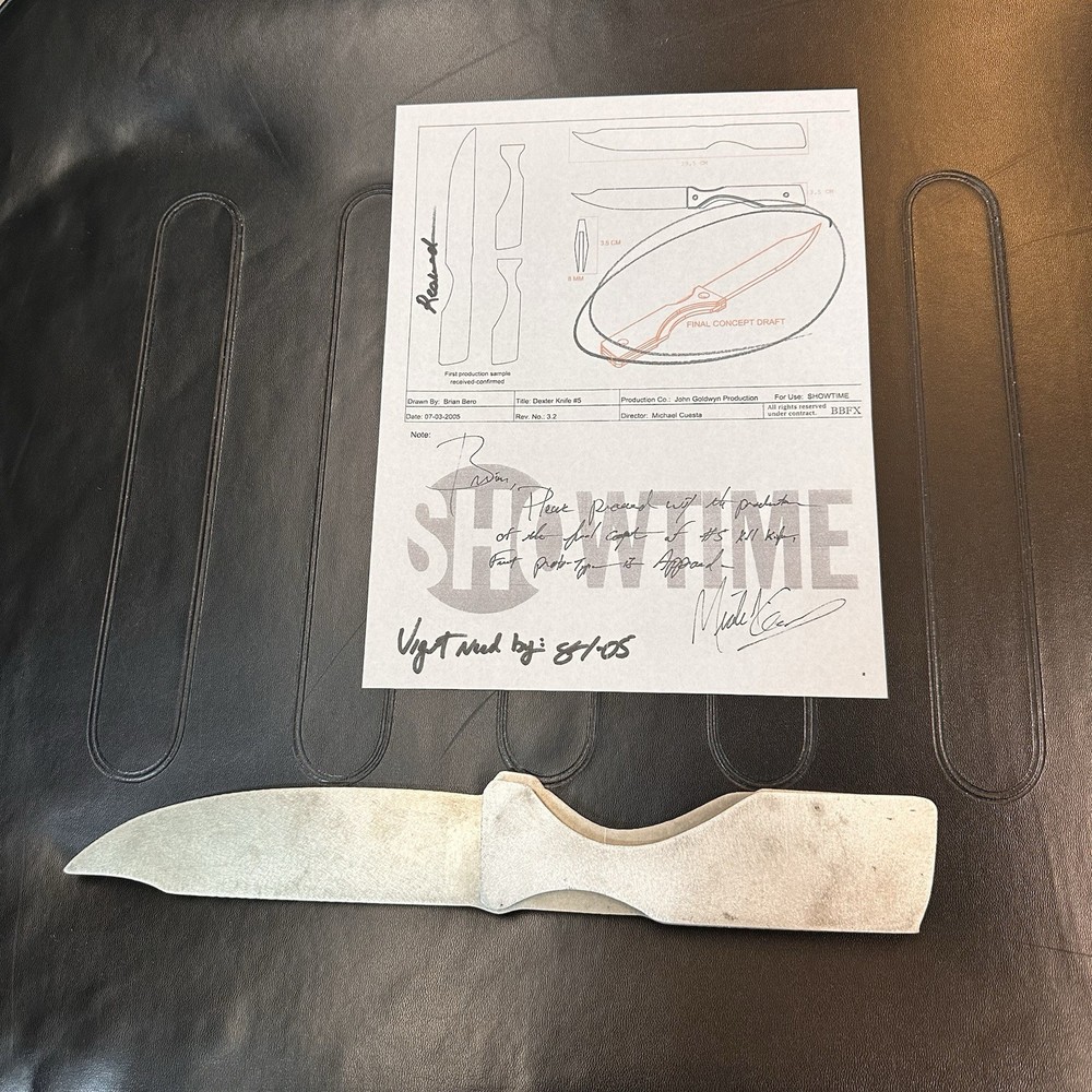 AUTHENTIC Preproduction - Sample Design “Kill Knife” for DEXTER Showtime Series