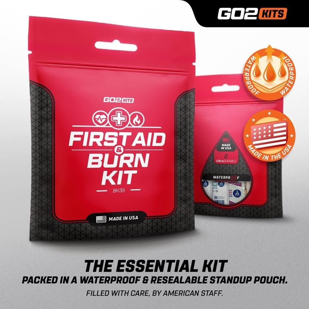 Advanced First Aid & Burn Kit, Comprehensive Burn First Aid Kit with Dressing...