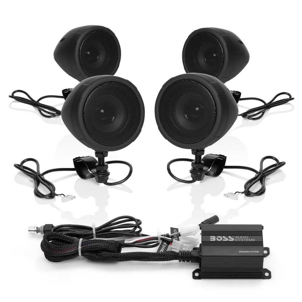 Boss 1000 Watt Bluetooth Black Motorcycle Speaker System (MCBK470B)