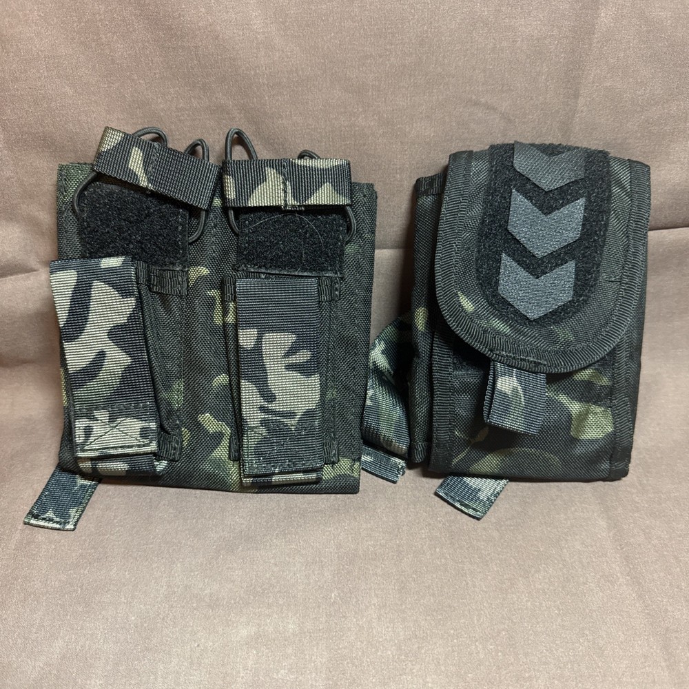 Multicam Black ammo pouch and dump pouch