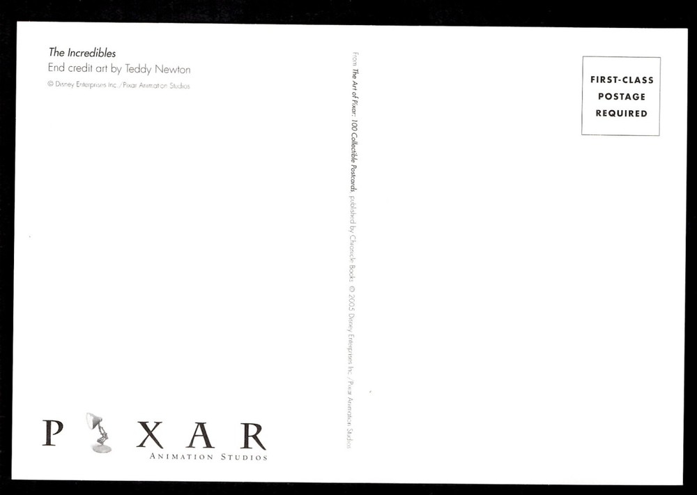 Pixar The Incredibles Post Card