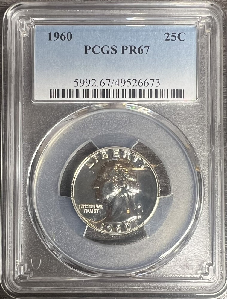 1960 Silver Proof Washington Quarter PCGS PR67