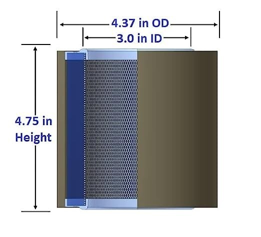 REPLACEMENT POLYESTER AIR FILTER ELEMENT FOR GARDNER DENVER P07447A, 2109946
