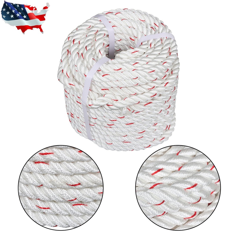 Pulling Rigging Line 5/8" × 120' Double Braid Nylon Polyester Arborist Bull Rope