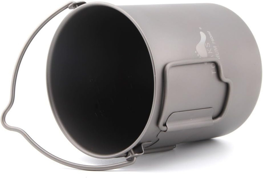 Titanium 750Ml Pot with Bail Handle for Ultralight Camping, Backpacking Cookware