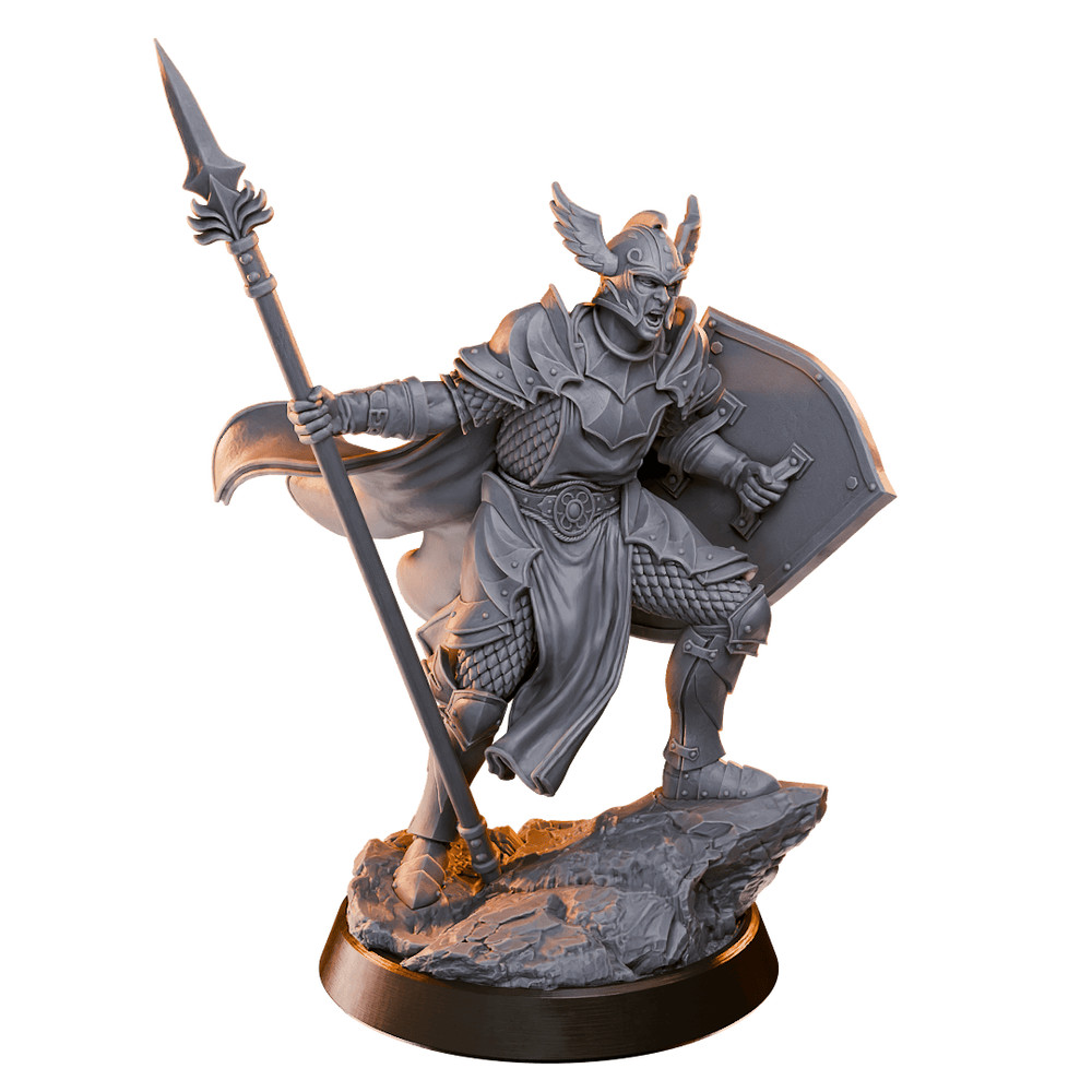 D&D Huma Spearman Dragonlance 32mm Scale Mini TTRPG