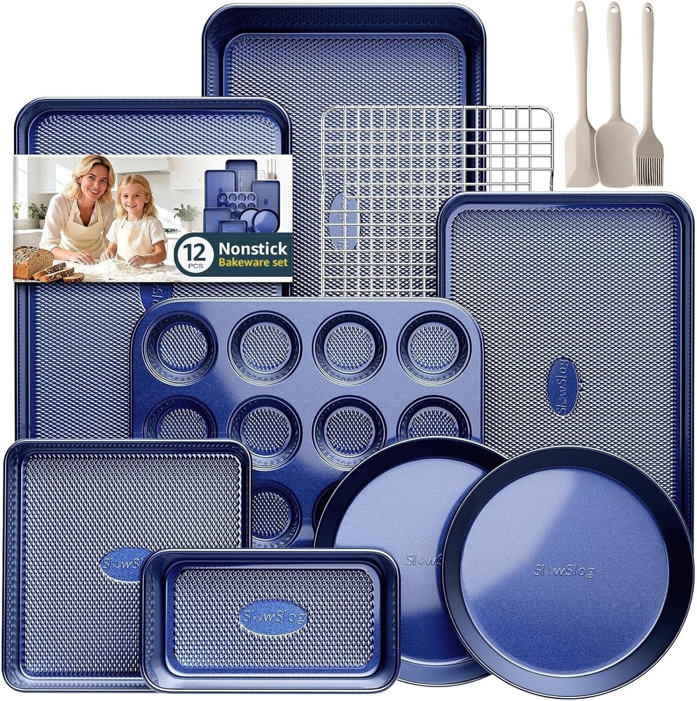 Baking Pans Set 8-Piece Bakeware Sets Baking Sets Cooking Nonstick Oven Pan Set