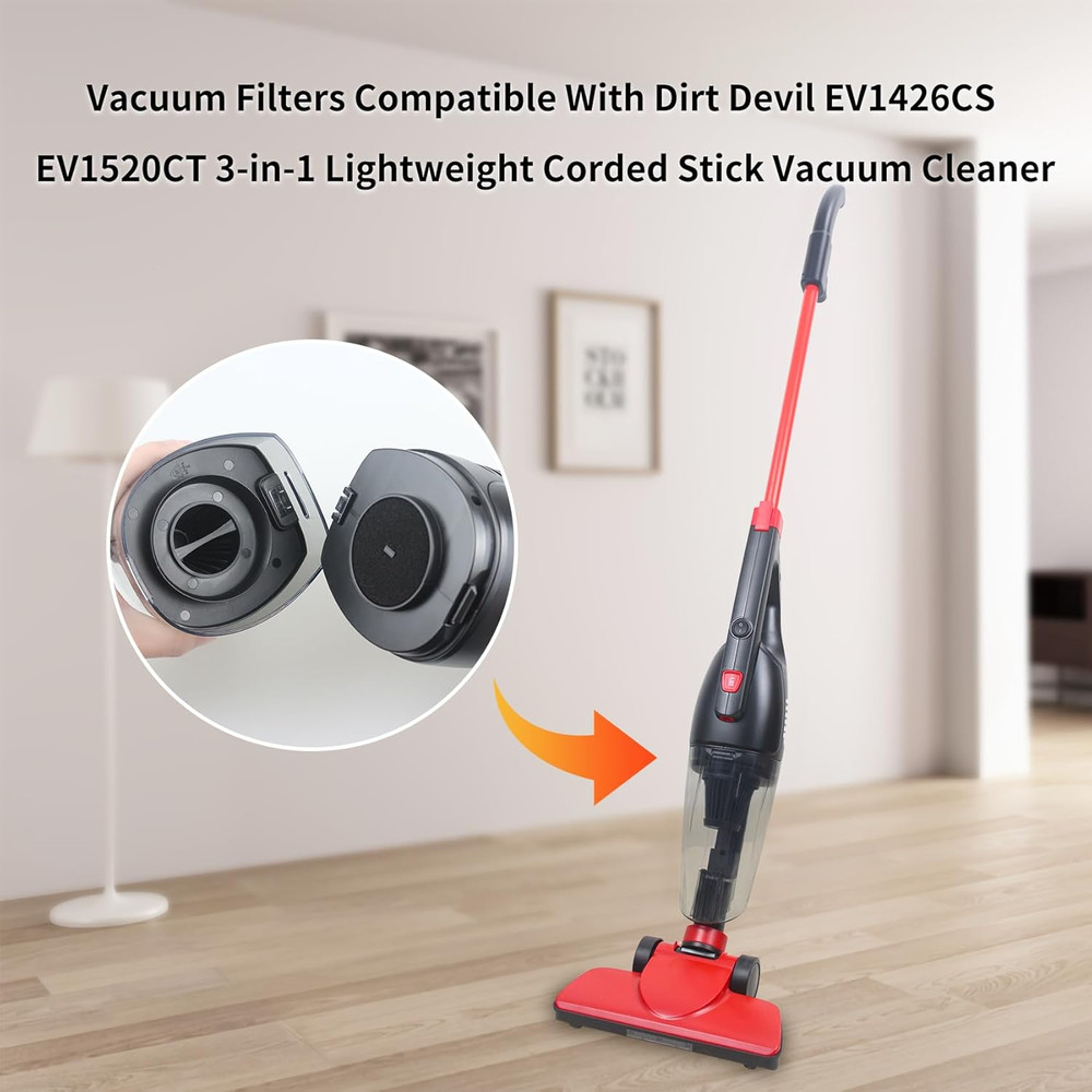Replacement Filter Compatible with Dirt Devil EV1426CS EV1520CT 3-in-1 Lightweig