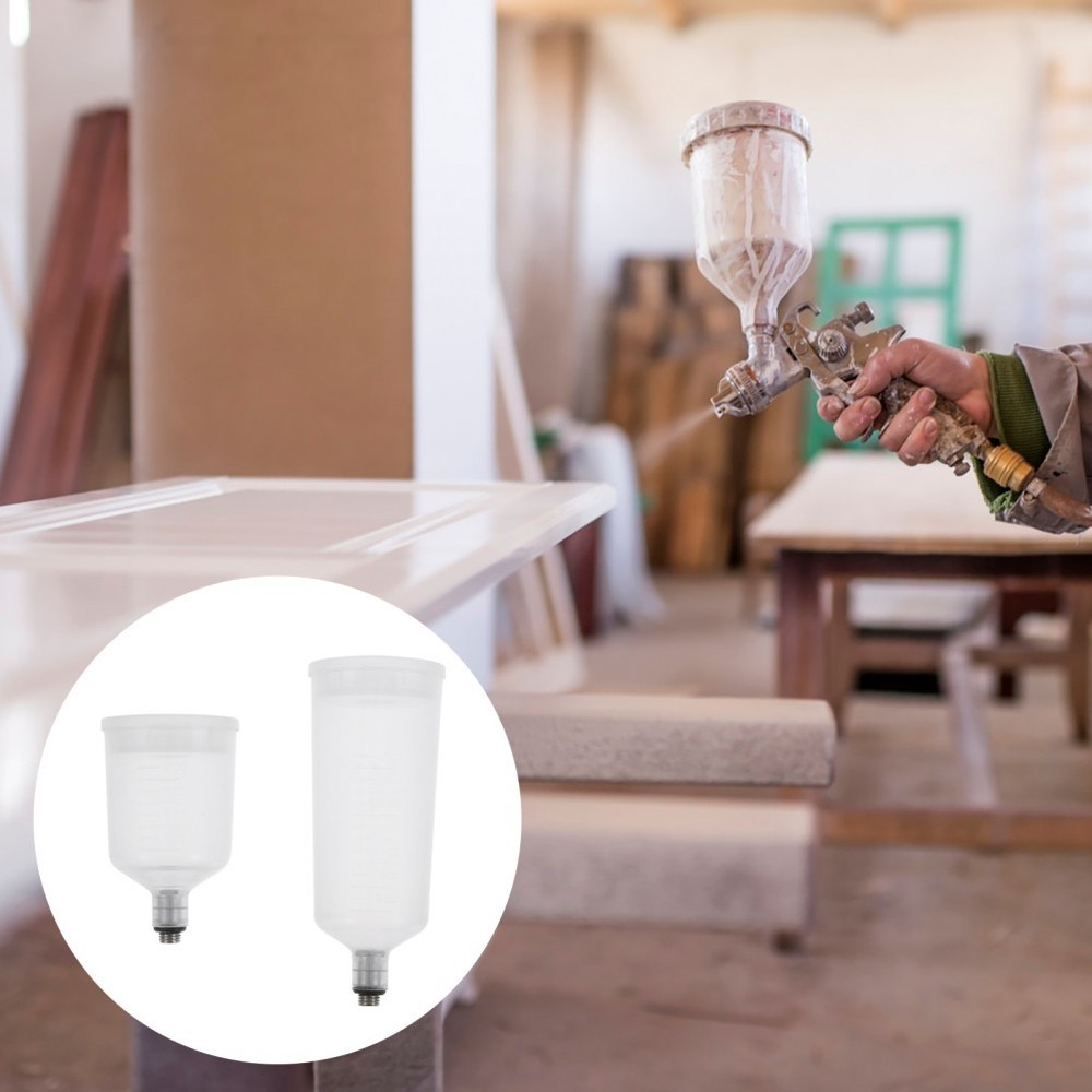 Set of 2 Refillable Airbrush Cup Replaceable Container Split-type Paint