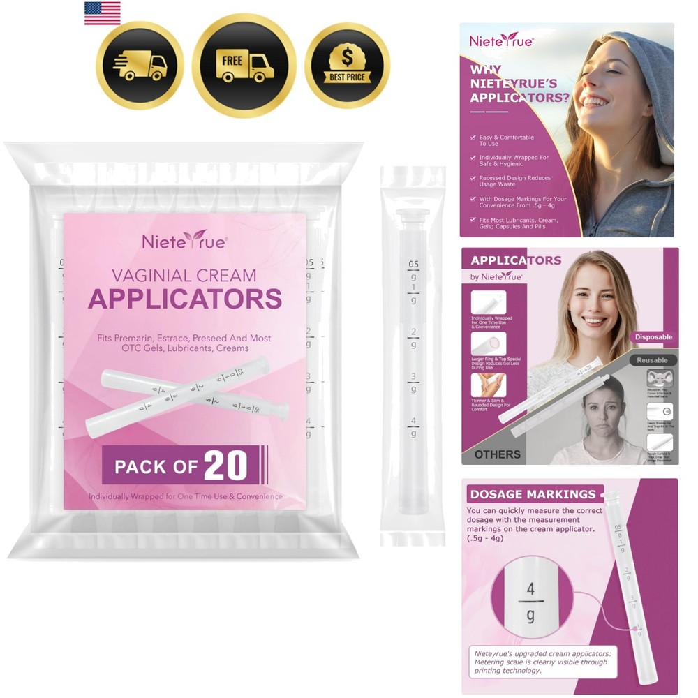 Disposable Vaginal Applicators – Updated with Dosage Markings, Individually W...