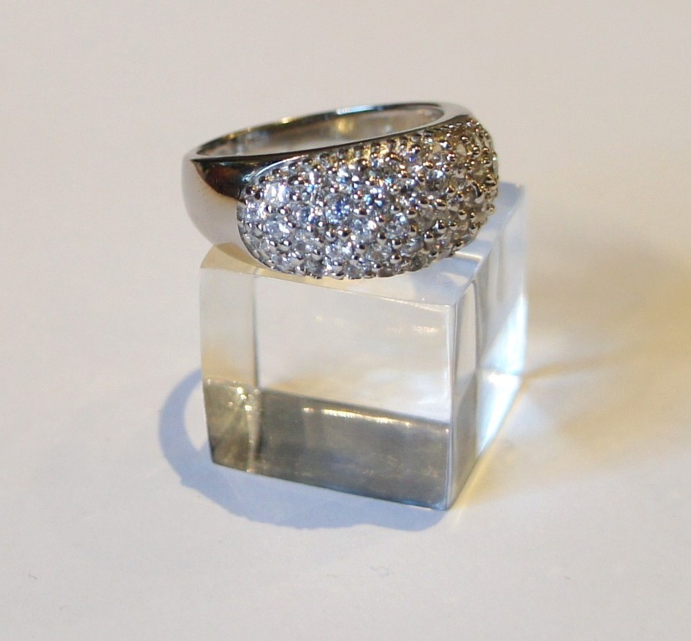 Ring Silver 925 Rodinated Daimonik 58 Size 18.4mm