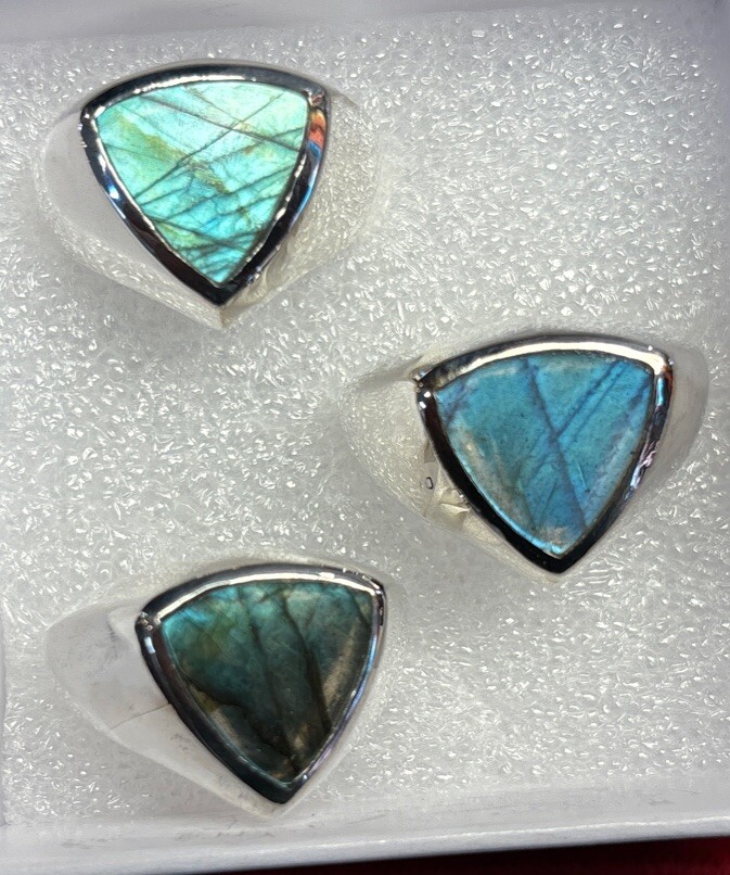 mens sterling silver ring Size 11 Labradorite
