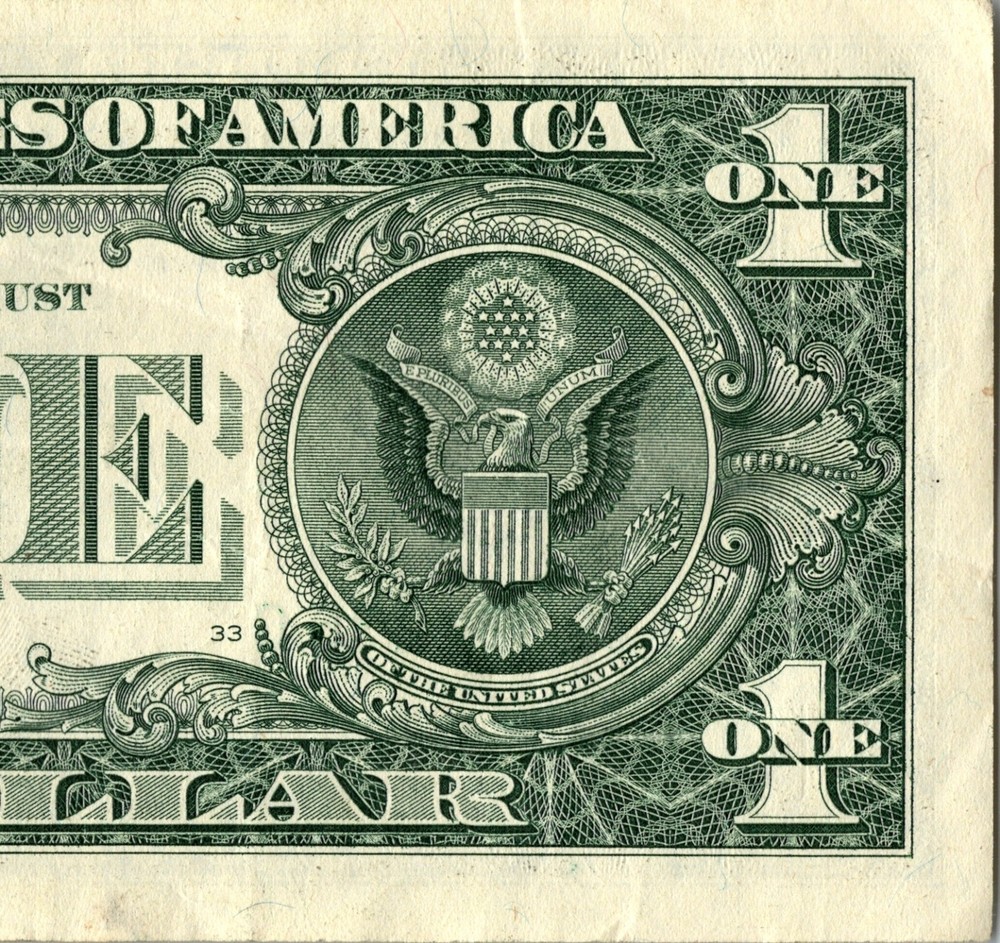1972 Year note Fancy Serial Number One Dollar Bill B19722236C