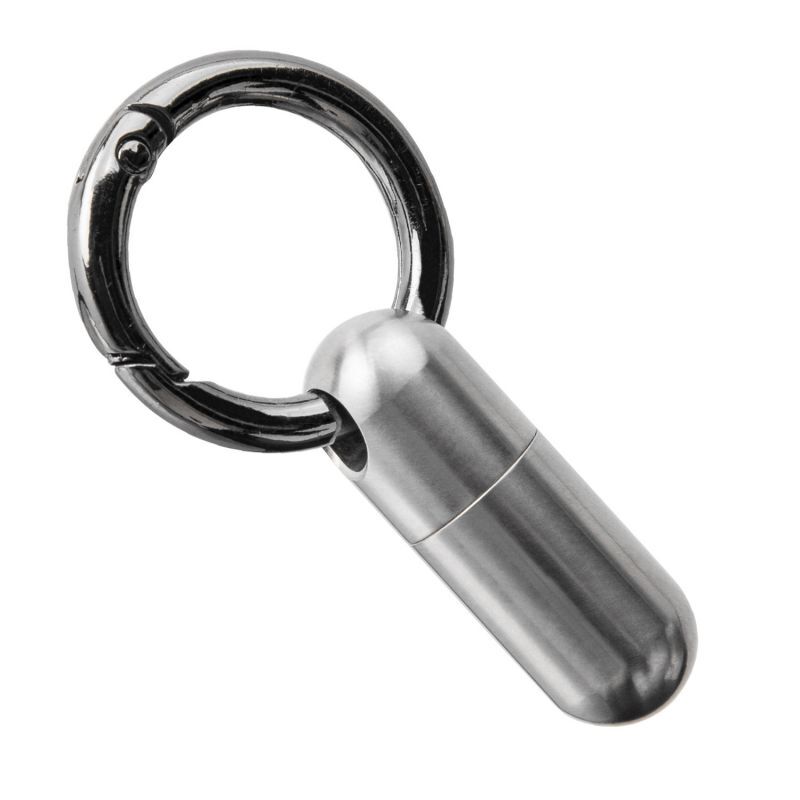 Titanium Waterproof Pill Holder Container Case Organizer Portable EDC Key Chain