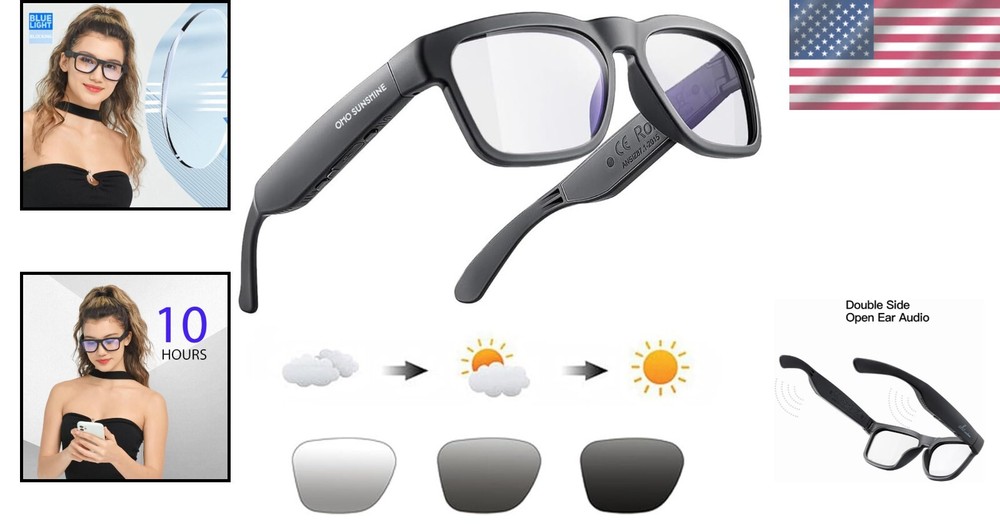 OhO Smart Glasses: Polarized Bluetooth Shades with UV Protection & Voice Control