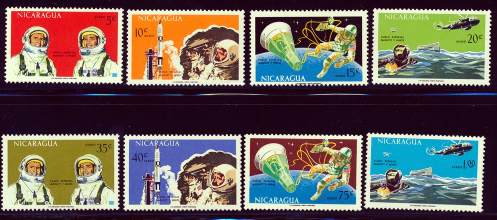 NICARAGUA 1967 SPACE GEMINI SET SCOTT C618-25
