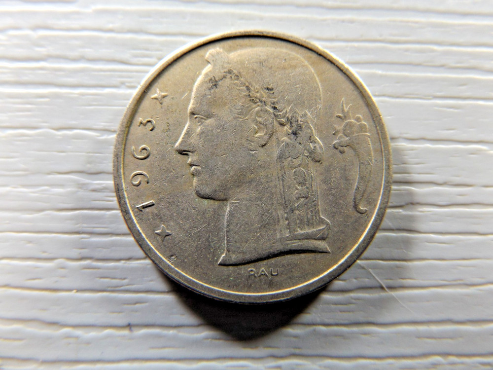 BELGIUM 1963 5 Francs