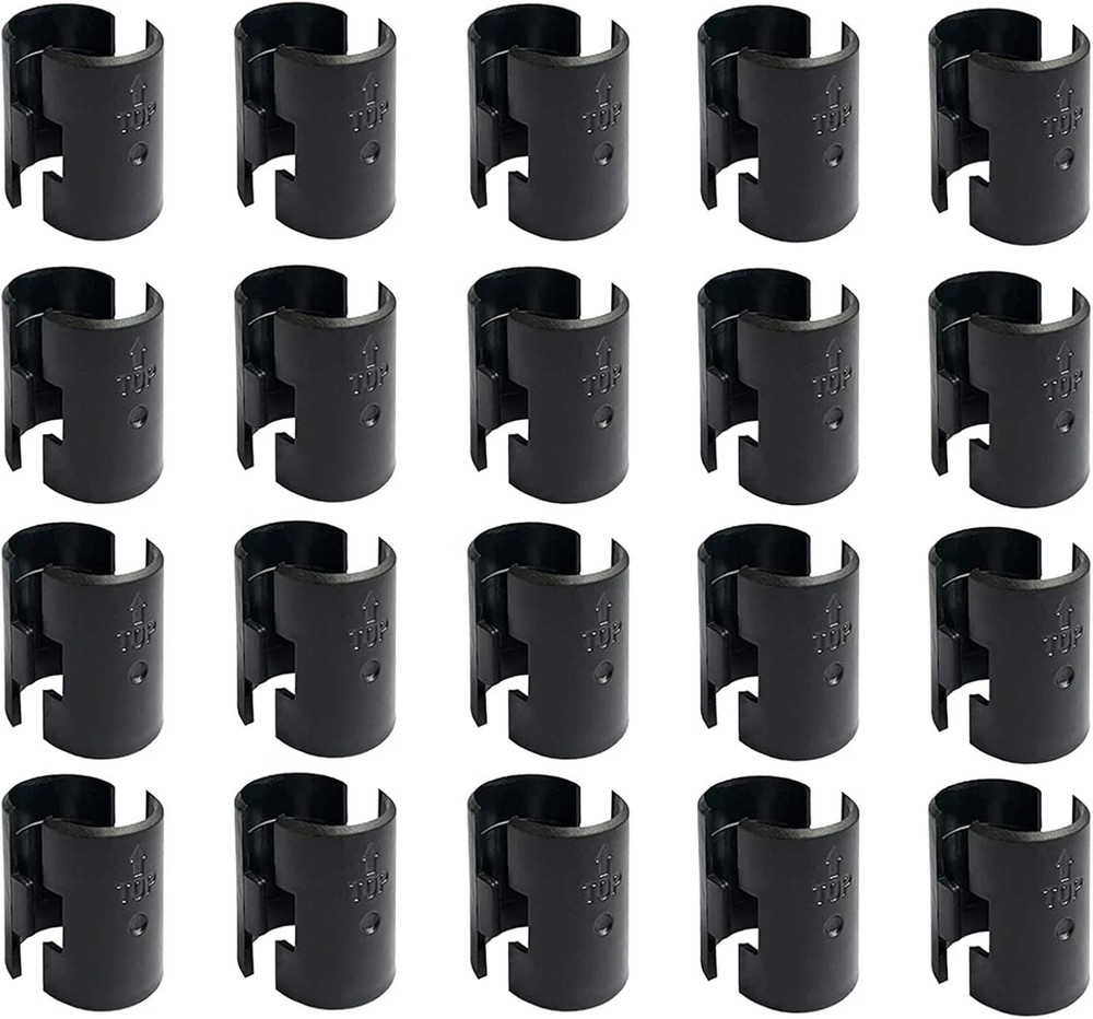 40PCS Wire Shelf Clips Split Sleeves Lock Metal Rack Fits 1in Post