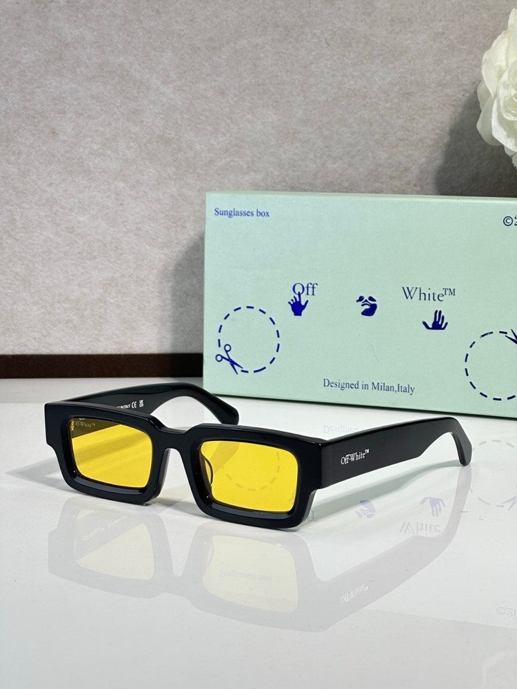 Off-White Lecce OERI089 Eyeglasses Yellow Authentic 50-24 145mm