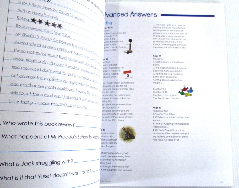 Maths Basics 3 Naplan Writing Naplan Reading Complete with Stickers Educational