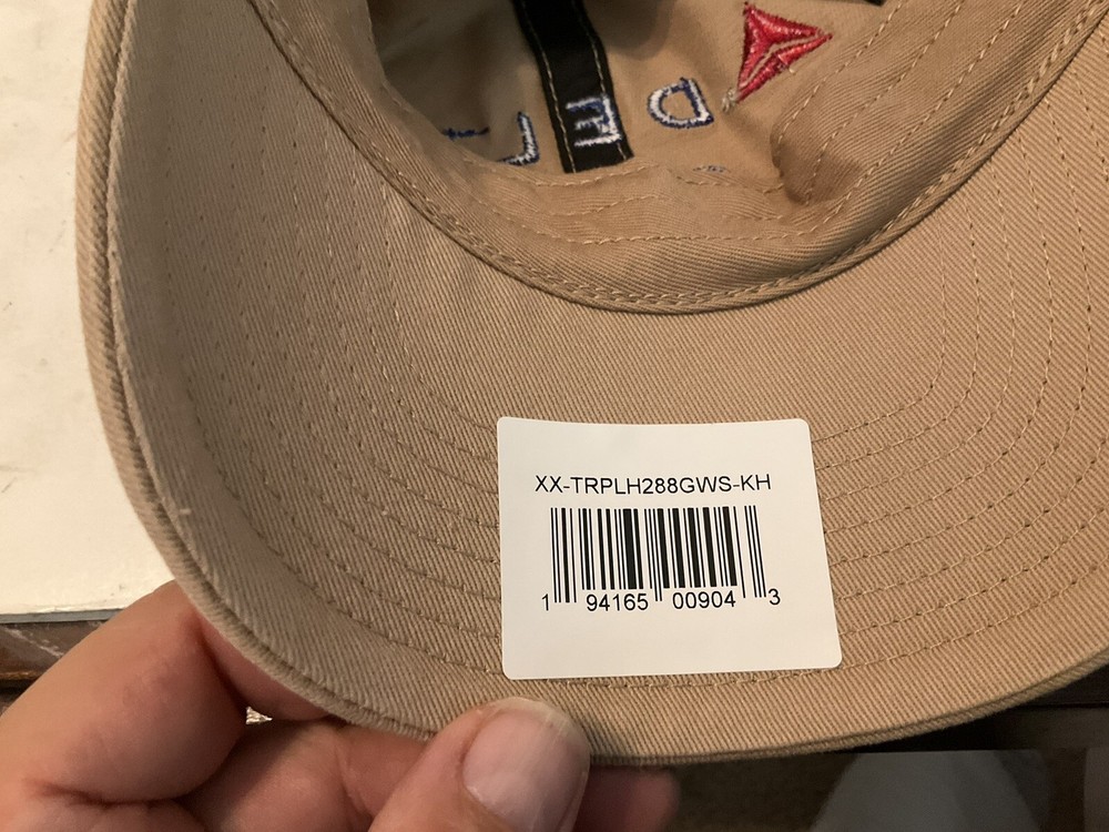 Delta Golf Open Cap Hat 47' Tan New Missing Tag Safran Tan