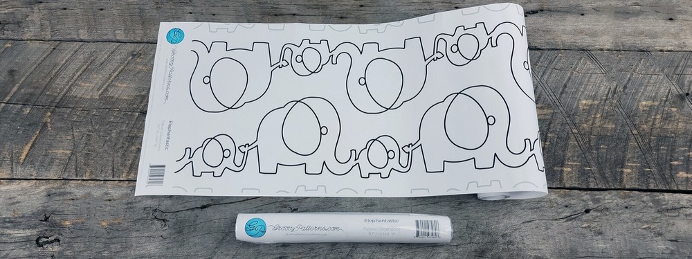 Groovy Patterns Longarm Quilting Pantograph - Elephantastic Design