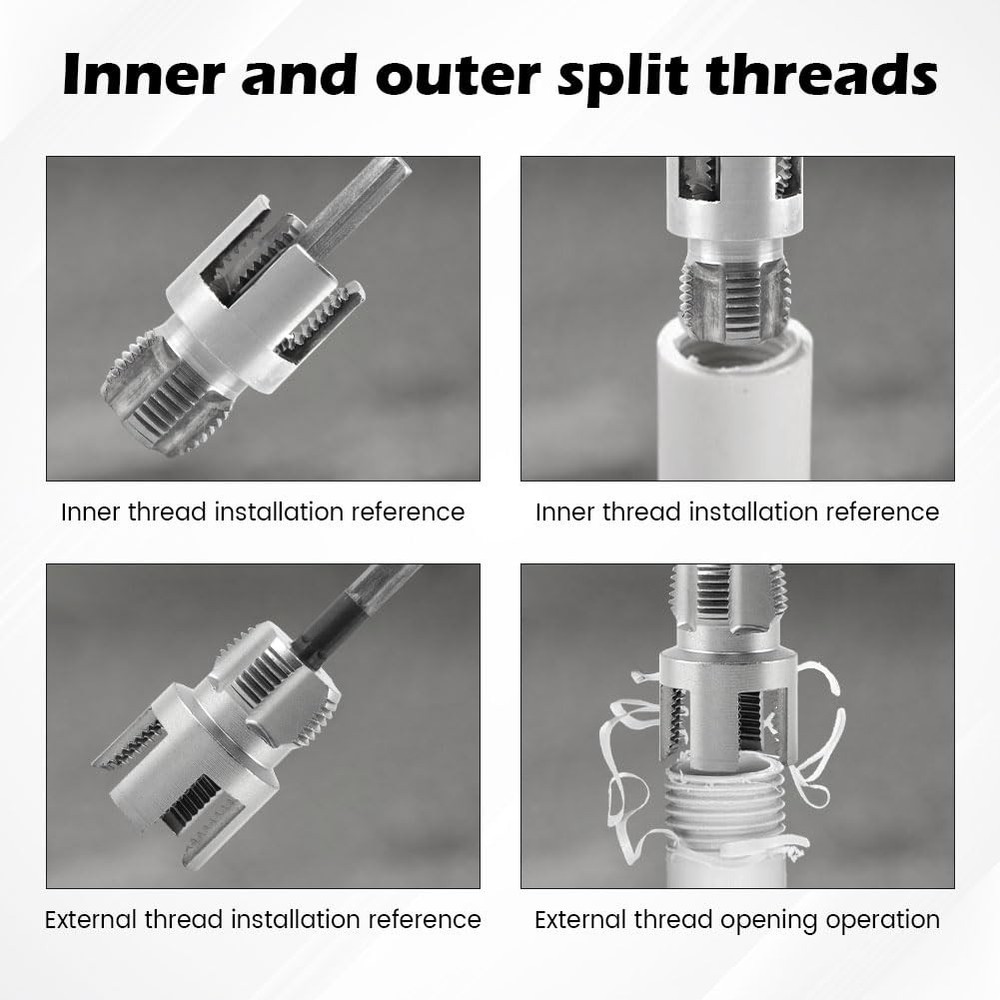 2X 1/2'' & 3/4'' Integrated Internal & External Pipe Threading Tool for PPR PVC