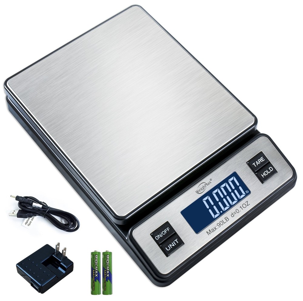 90 LB Digital Postal Shipping Scale with AC Adapter