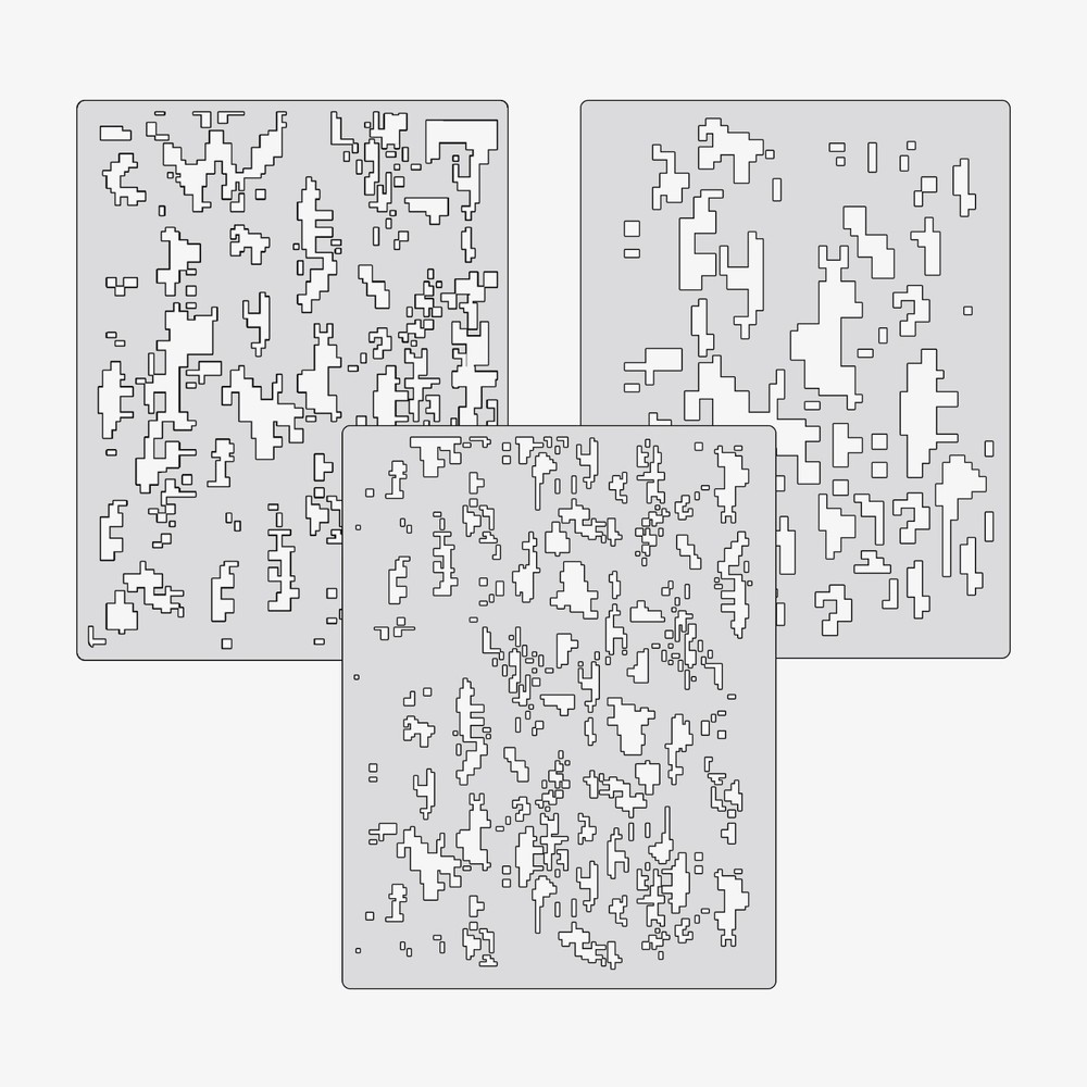 Digital Camo Set #1 - Reusable Airbrush Stencil Template