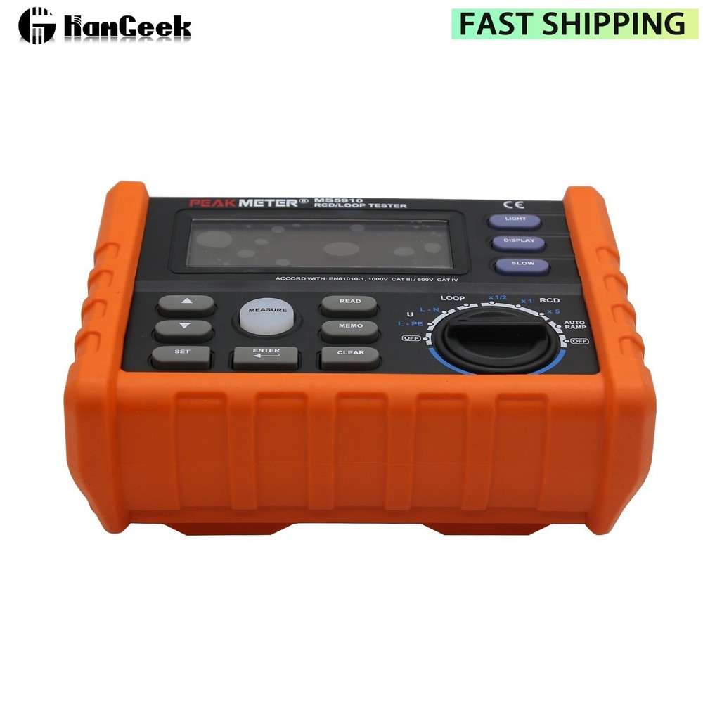 Loop Resistance Tester Digital RCD Tester Multimeter MS5910