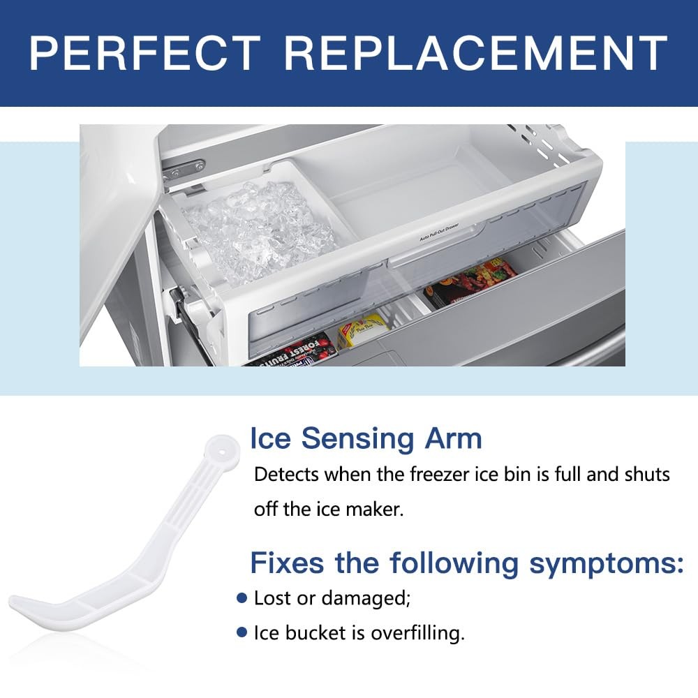 DA61-05435A Refrigerator Ice Maker Full Guide, Shut Off Level Arm...