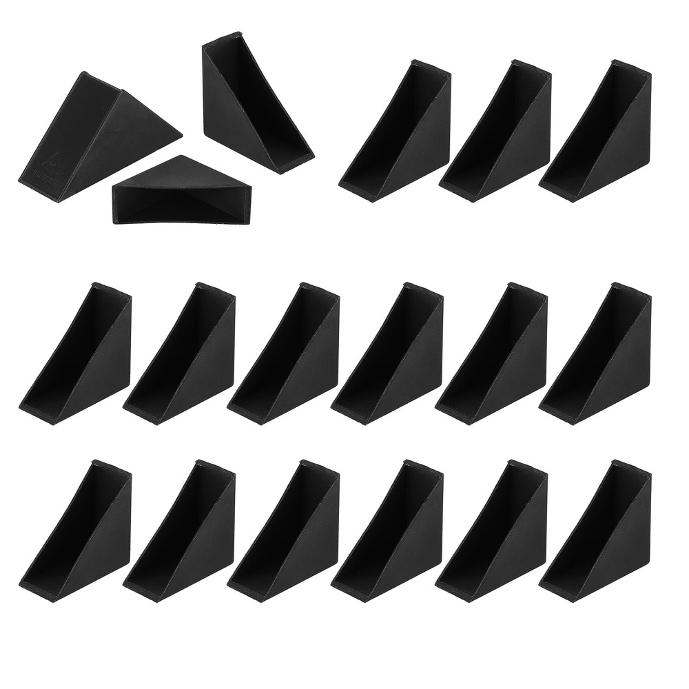 30pcs Black Plastic Table Protective Corner, 0.79x2 Inch