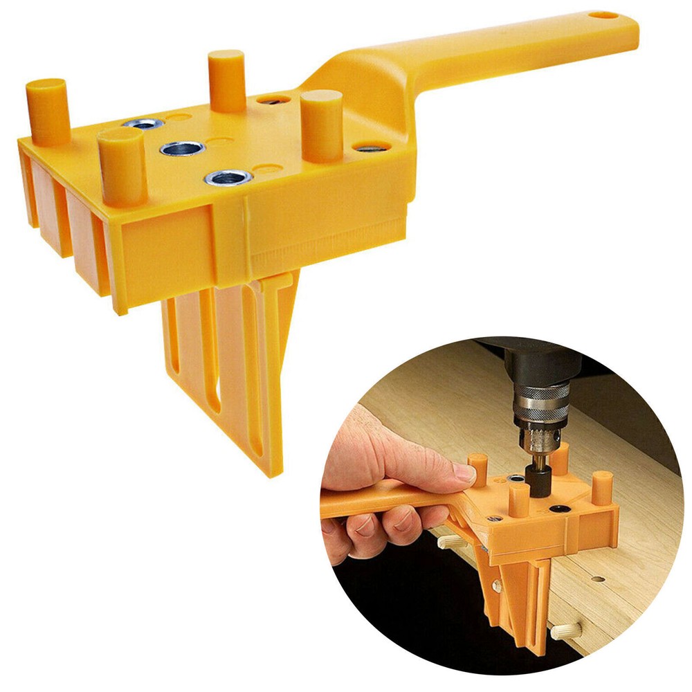Handheld Woodworking Doweling Jig Drill Guide Wood Dowel Drilling Hole Tools US