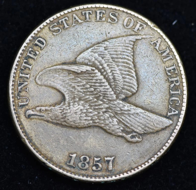 1857 flying eagle penny cent