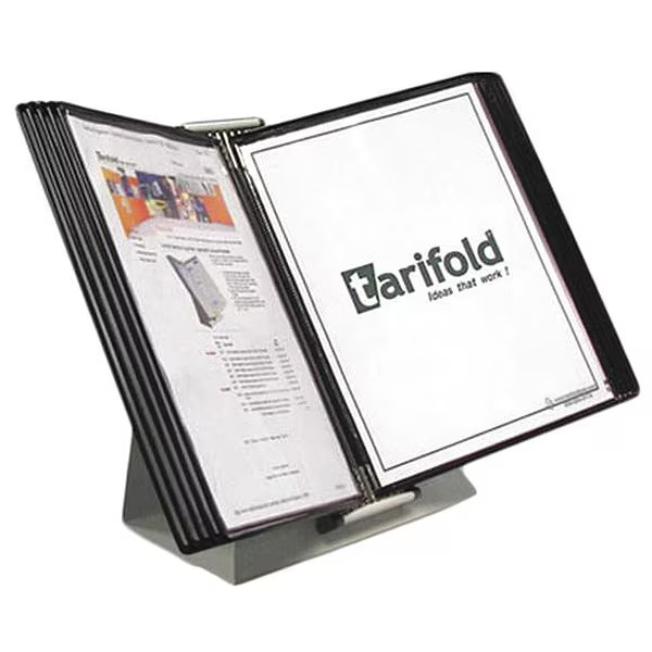 Tarifold Document Desk Display Unit,10 Black Pock D271 Tarifold D271