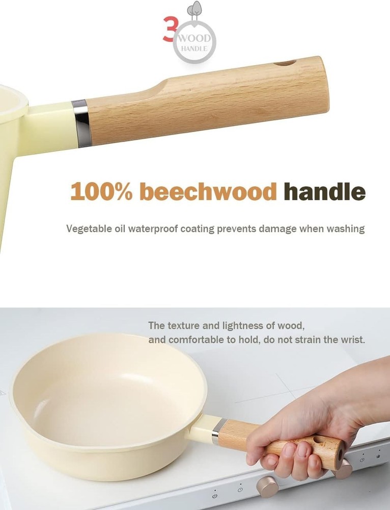 Filtertech Roichen Marsh Yellow 11 inch ceramic multi deep frying pan