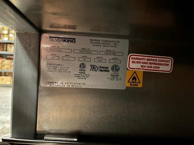 UNDERCOUNTER REFRIGERATOR SILVERKING ****FREE FREIGHT****