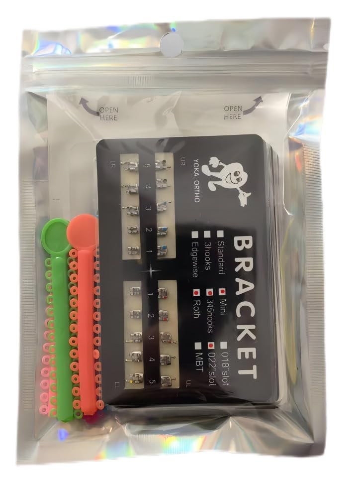 Teeth Model Brackets - 200pcs Pack with Ligature Ties