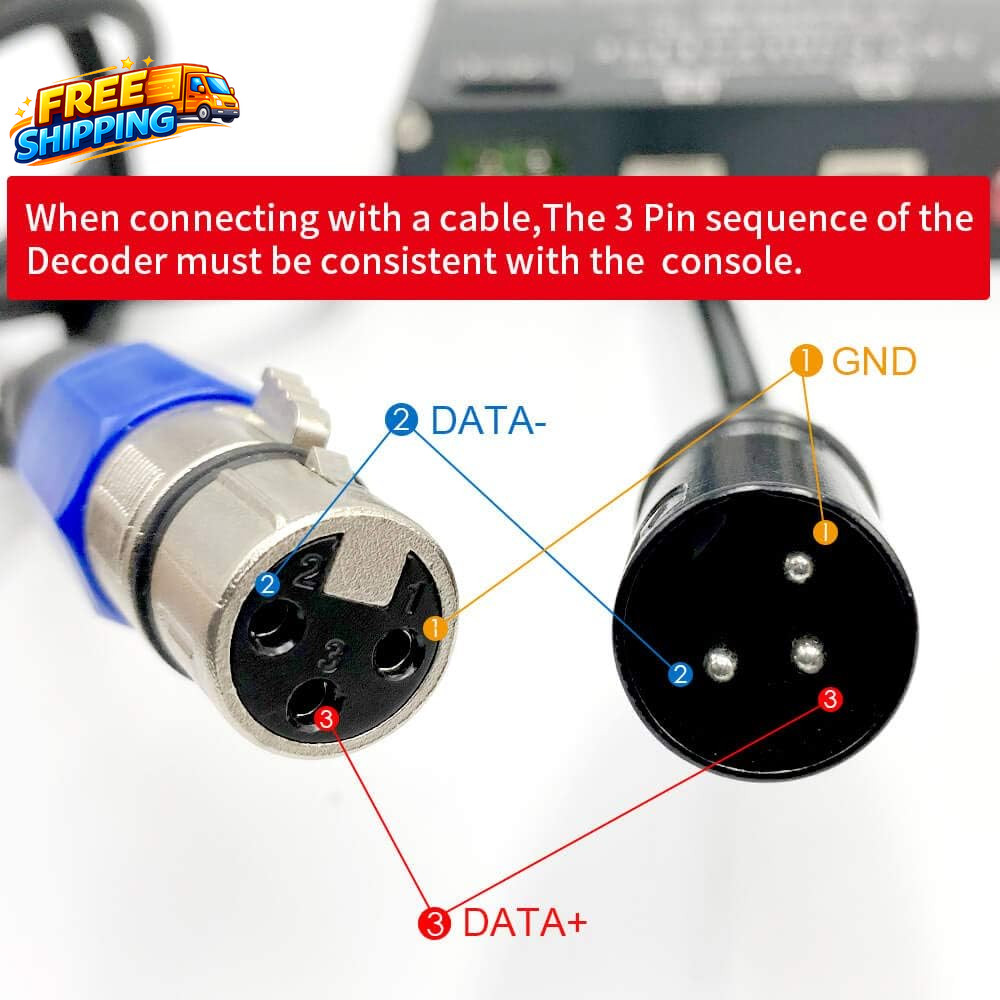 12 Channel DMX Decoder RGB Controller 60A PWM DMX512 Dimmer Driver for RGB Light