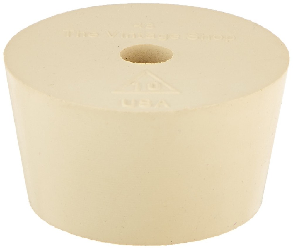 Rubber Stopper  Size 10  Drilled